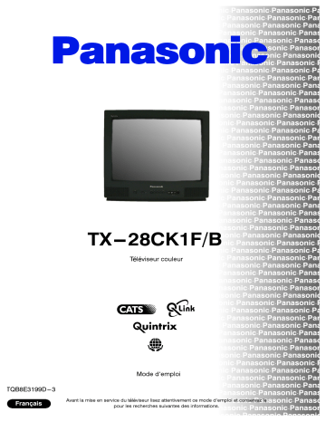 Mode d'emploi | Panasonic TX28CK1FB Operating instrustions | Fixfr