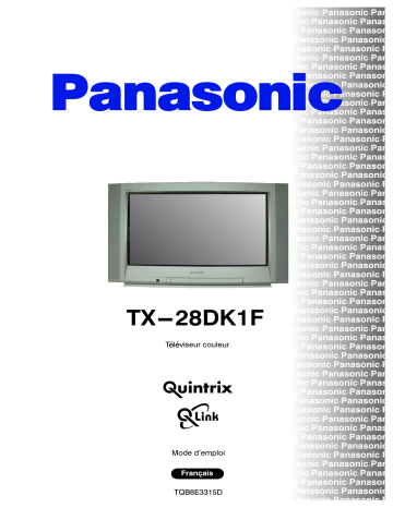 Mode d'emploi | Panasonic TX28DK1F Operating instrustions | Fixfr