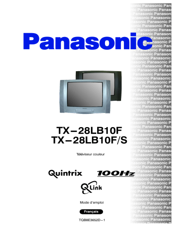 Mode d'emploi | Panasonic TX28LB10FS Operating instrustions | Fixfr