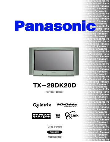 Mode d'emploi | Panasonic TX28DK20D Operating instrustions | Fixfr