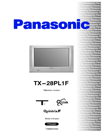 Mode d'emploi | Panasonic TX28PL1F Operating instrustions | Fixfr