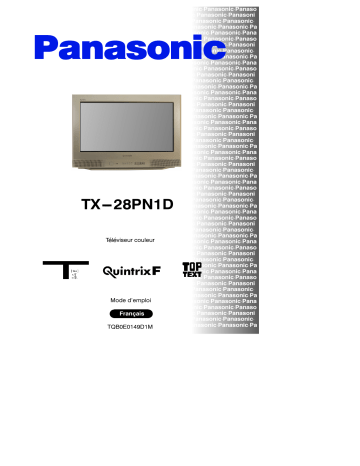 Mode d'emploi | Panasonic TX28PN1D Operating instrustions | Fixfr