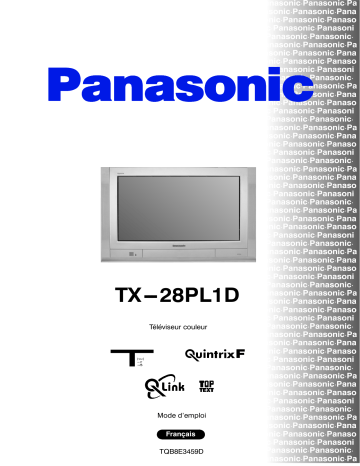 Mode d'emploi | Panasonic TX28PL1D Operating instrustions | Fixfr