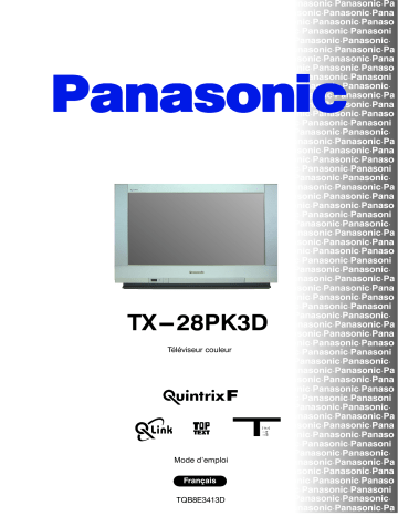 Mode d'emploi | Panasonic TX28PK3D Operating instrustions | Fixfr