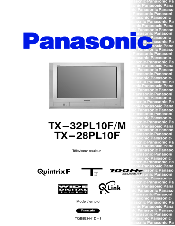 TX28PL10F | Mode d'emploi | Panasonic TX32PL10FM Operating instrustions | Fixfr
