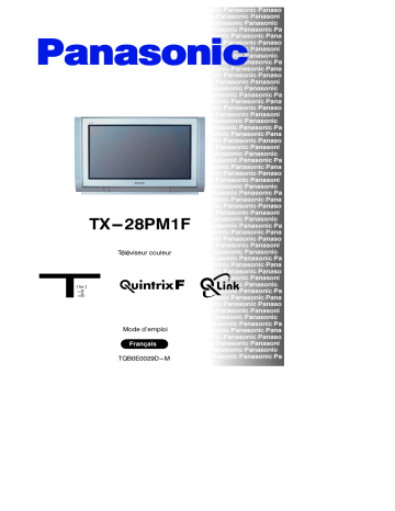 Mode d'emploi | Panasonic TX28PM1F Operating instrustions | Fixfr