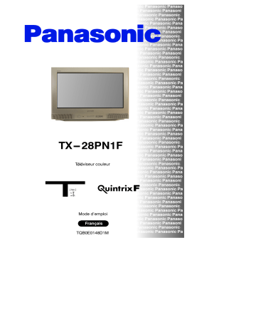 Mode d'emploi | Panasonic TX28PN1F Operating instrustions | Fixfr