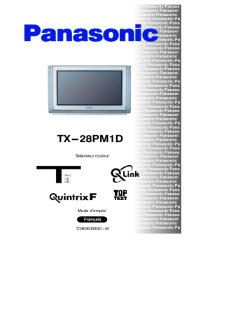 Mode d'emploi | Panasonic TX28PM1D Operating instrustions | Fixfr