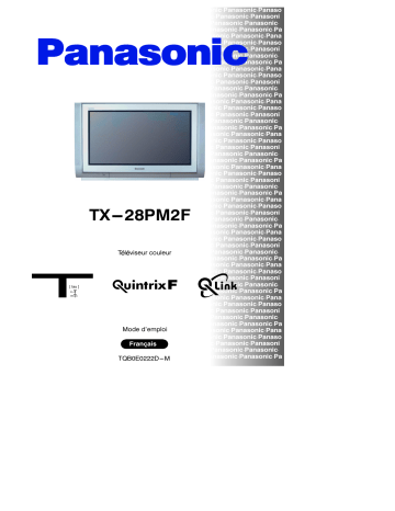 Mode d'emploi | Panasonic TX28PM2F Operating instrustions | Fixfr