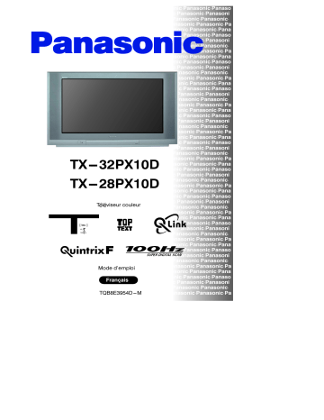 TX32PX10D | Mode d'emploi | Panasonic TX28PX10D Operating instrustions | Fixfr