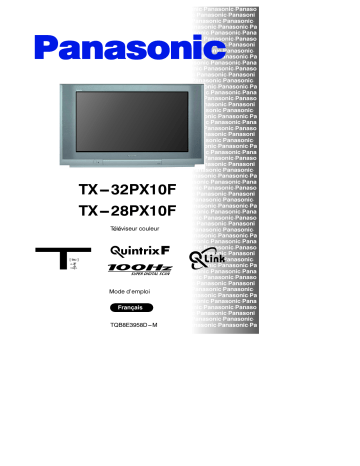 TX32PX10F | Mode d'emploi | Panasonic TX28PX10F Operating instrustions | Fixfr