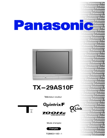 Mode d'emploi | Panasonic TX29AS10F Operating instrustions | Fixfr