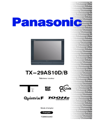 Mode d'emploi | Panasonic TX29AS10DB Operating instrustions | Fixfr