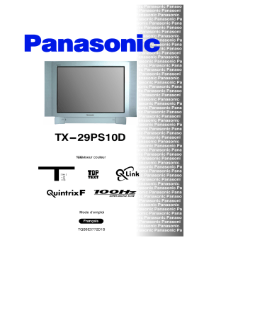 Mode d'emploi | Panasonic TX29PS10D Operating instrustions | Fixfr