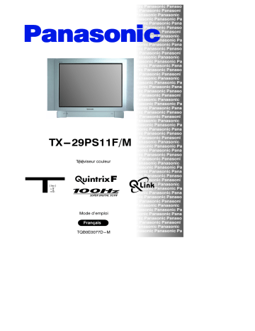Mode d'emploi | Panasonic TX29PS11FM Operating instrustions | Fixfr