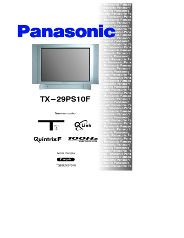 Mode d'emploi | Panasonic TX29PS10F Operating instrustions | Fixfr