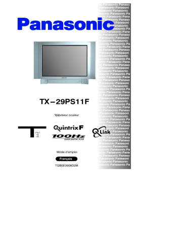 Mode d'emploi | Panasonic TX29PS11F Operating instrustions | Fixfr