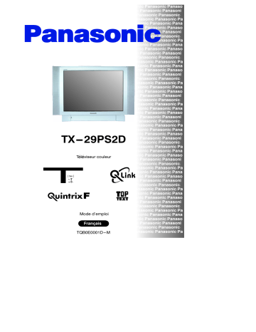 Mode d'emploi | Panasonic TX29PS2D Operating instrustions | Fixfr