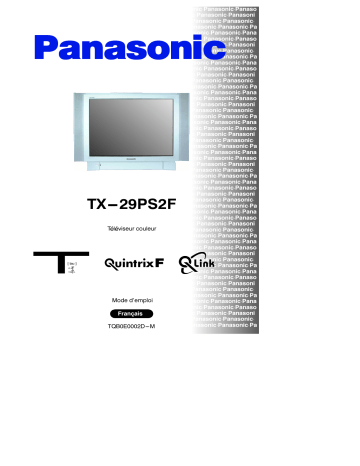 Mode d'emploi | Panasonic TX29PS2F Operating instrustions | Fixfr