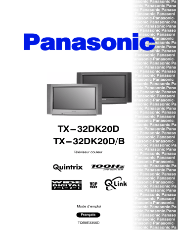 Mode d'emploi | Panasonic TX32DK20DB Operating instrustions | Fixfr