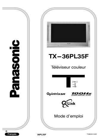 Mode d'emploi | Panasonic TX36PL35F Operating instrustions | Fixfr