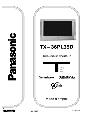 Mode d'emploi | Panasonic TX36PL35D Operating instrustions | Fixfr