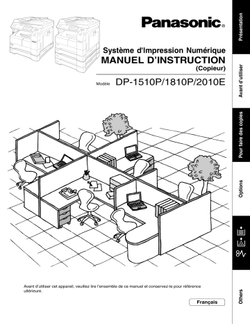 Mode d'emploi | Panasonic DP1510 Operating instrustions | Fixfr