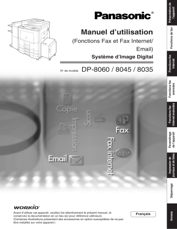 DP8035 | DP8060 | Mode d'emploi | Panasonic DP8045 Operating instrustions | Fixfr