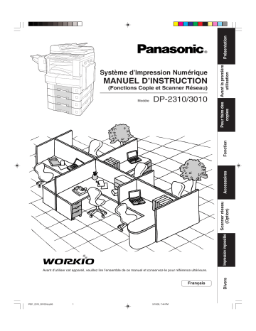 Mode d'emploi | Panasonic DP2310 Operating instrustions | Fixfr