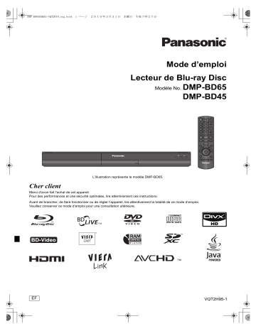 DMPBD65EF | Mode d'emploi | Panasonic DMPBD45EF Operating instrustions | Fixfr