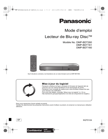 DMPBDT260EF | DMPBDT161EF | Mode d'emploi | Panasonic DMPBDT160EF Operating instrustions | Fixfr