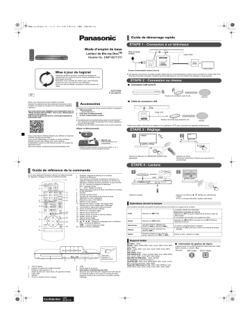 Mode d'emploi | Panasonic DMPBDT370EF Operating instrustions | Fixfr