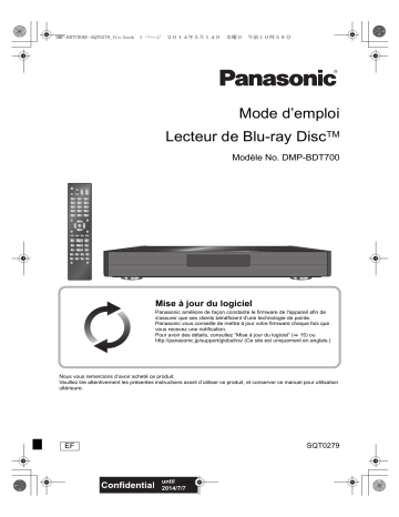 Mode d'emploi | Panasonic DMPBDT700EF Operating instrustions | Fixfr