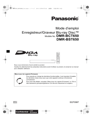 DMRBST650EG | Mode d'emploi | Panasonic DMRBCT650EG Operating instrustions | Fixfr
