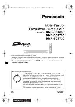 Panasonic DMRBCT835EG Operating instrustions