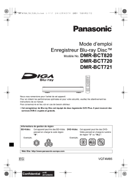 Panasonic DMRBCT820EG Operating instrustions