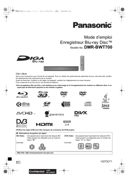 Panasonic DMRBWT700EC Operating instrustions