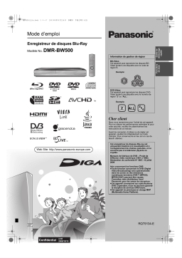 Panasonic DMRBW500 Operating instrustions