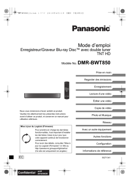 Panasonic DMRBWT850EC Operating instrustions