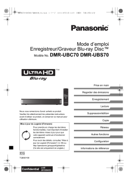 Panasonic DMRUBC70EG Operating instrustions