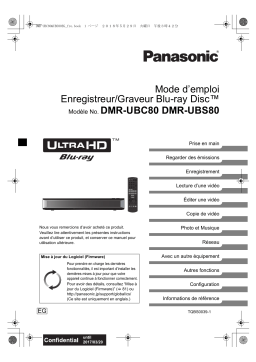 Panasonic DMRUBS80EG Operating instrustions