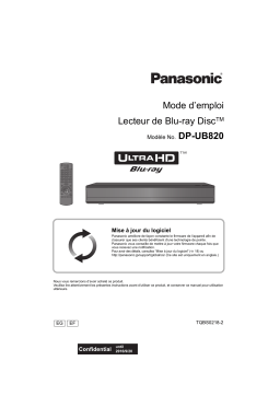 Panasonic DPUB820EF Operating instrustions