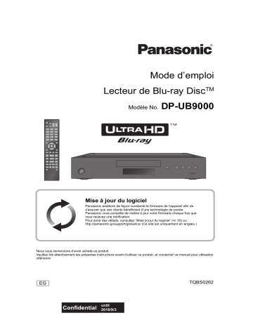 Mode d'emploi | Panasonic DPUB9000EG Operating instrustions | Fixfr