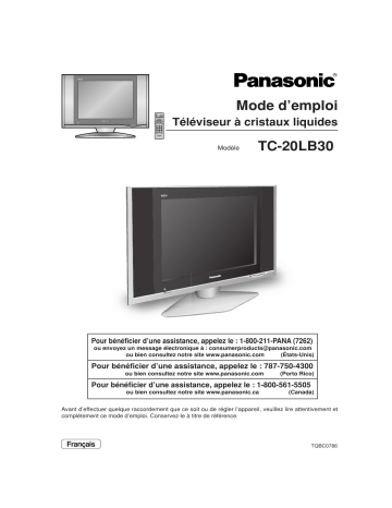 Mode d'emploi | Panasonic TC20LB30 Operating instrustions | Fixfr