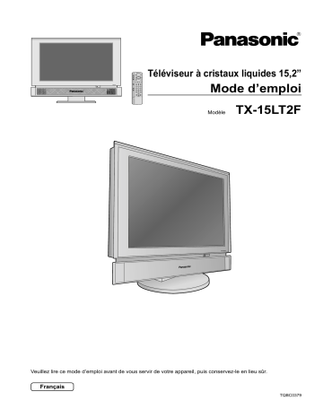 Mode d'emploi | Panasonic TX15LT2F Operating instrustions | Fixfr
