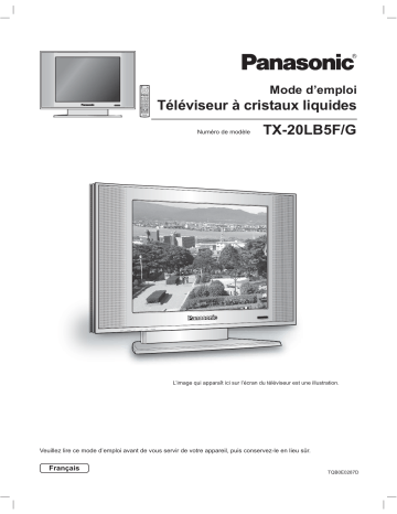 Mode d'emploi | Panasonic TX20LB5FG Operating instrustions | Fixfr