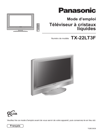 Mode d'emploi | Panasonic TX22LT3F Operating instrustions | Fixfr