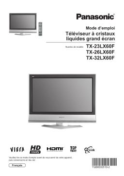 Panasonic TX26LX60F Operating instrustions