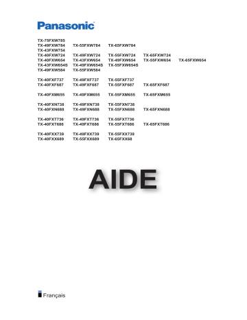 TX75FXW785 | TX65FXW724 | TX55FXW724 | TX40FXW724 | Mode d'emploi | Panasonic TX49FXW724 Operating instrustions | Fixfr