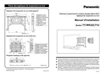 Mode d'emploi | Panasonic TYWK22LT1U Operating instrustions | Fixfr